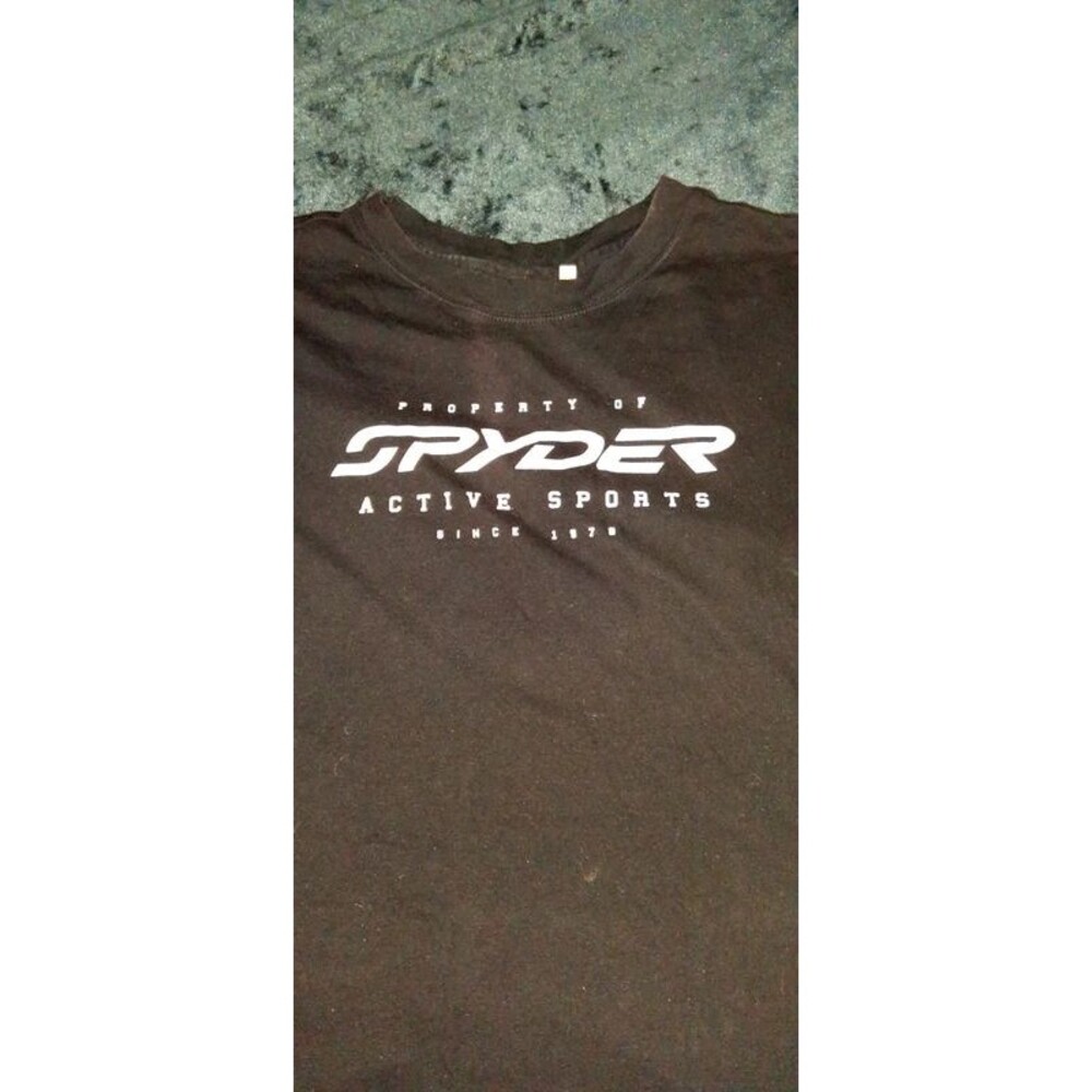 Spyder black t-shirt, mens size large, excellent condition